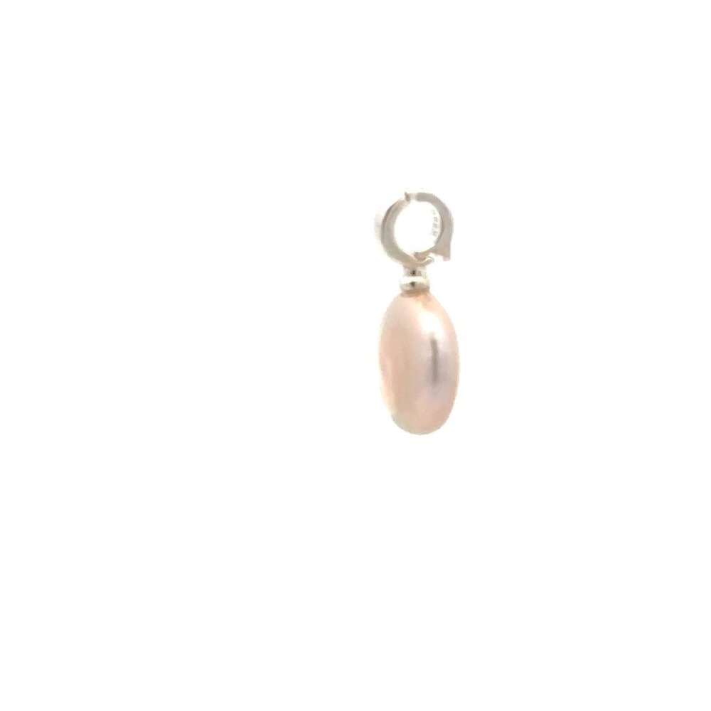 925 Sterling Silver Charm Freshwater Pearl Pendant Charm - Picture 10 of 12